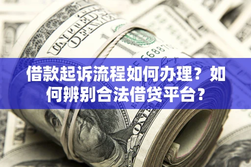 武汉借款起诉流程如何办理？如何辨别合法借贷平台？