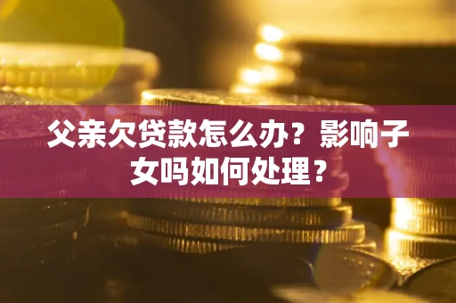武汉父亲欠贷款怎么办？影响子女吗如何处理？