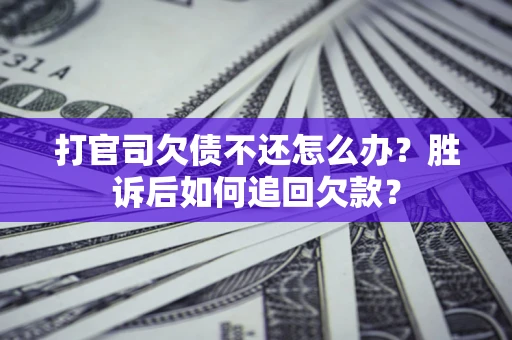 武汉打官司欠债不还怎么办？胜诉后如何追回欠款？