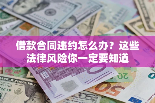 武汉借款合同违约怎么办？这些法律风险你一定要知道