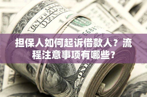 武汉担保人如何起诉借款人？流程注意事项有哪些？